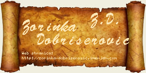 Zorinka Dobrišerović vizit kartica